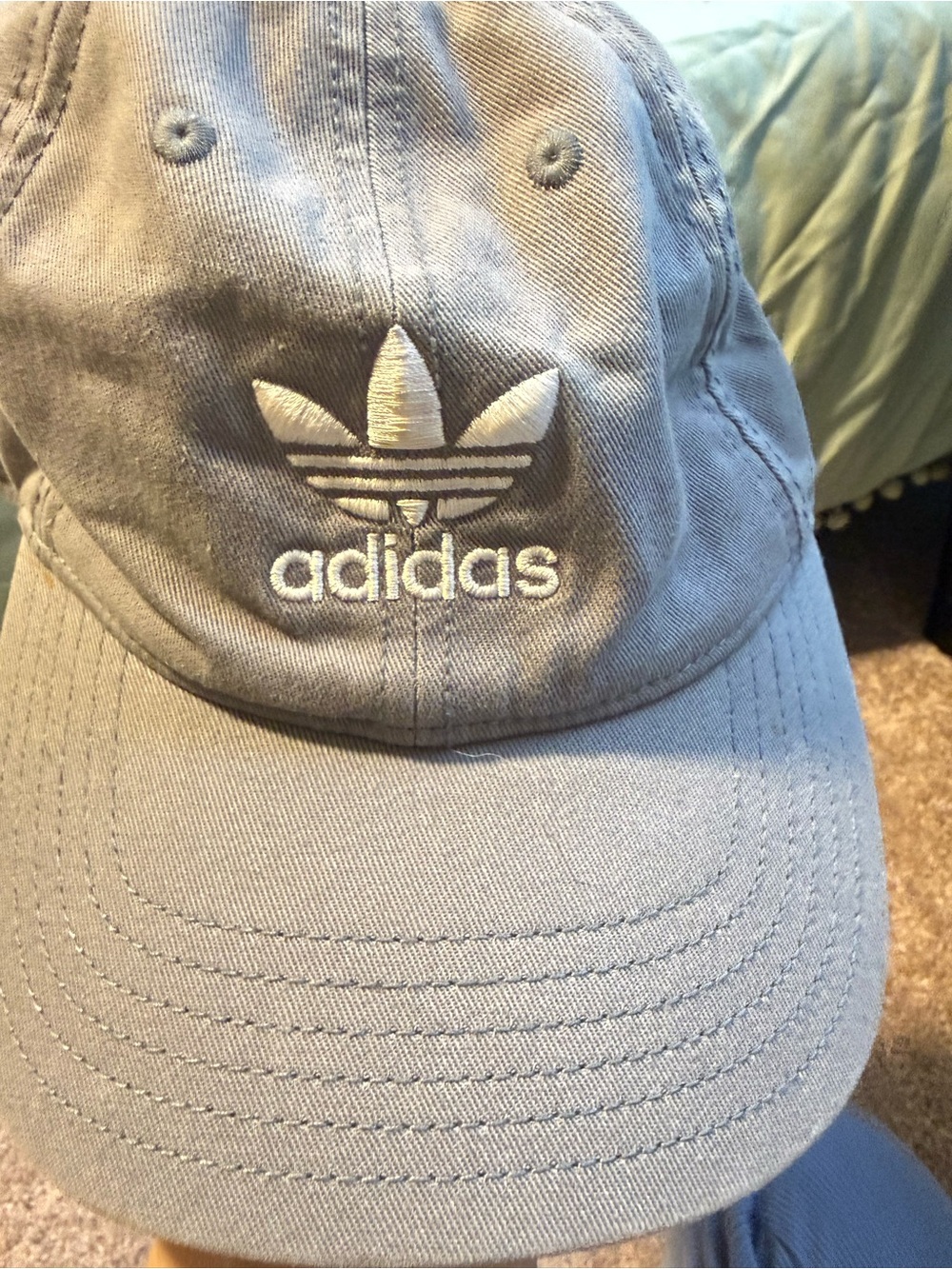 Adidas Logo Baseball Cap in Light Gray